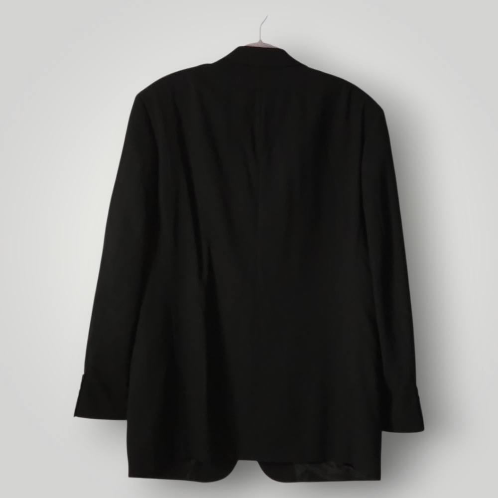 Hugo Boss Men's 40R Black Blazer 100% Virgin Wool 4 Button Sport‎ Coat USA - Picture 3 of 9